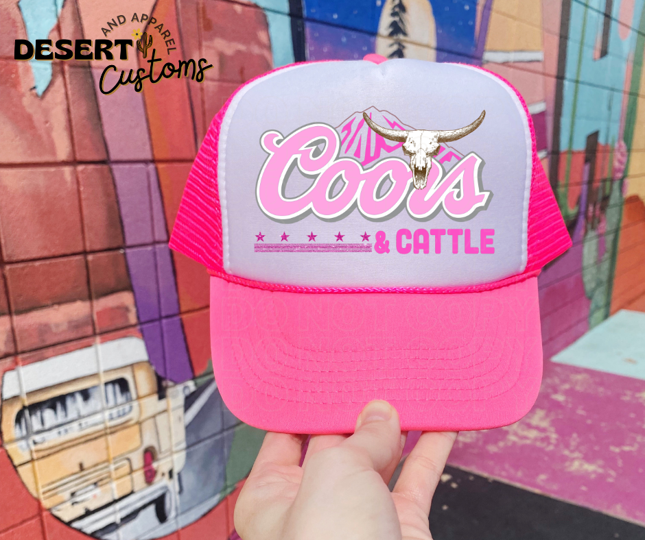 Coors and Cattle - Snap Back Women's Trucker Hat