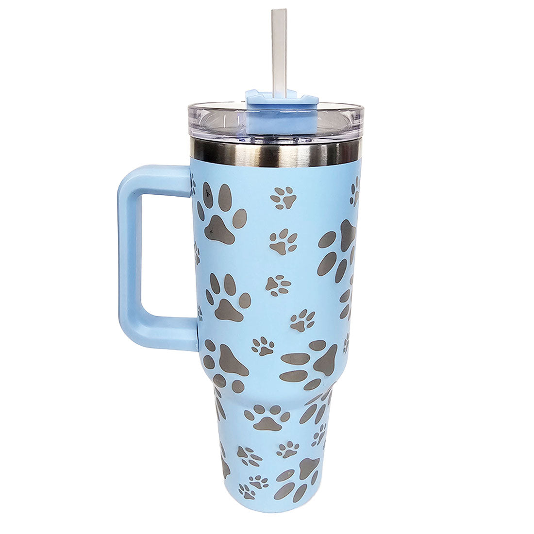 Paw Print Tumbler 40oz With Handle