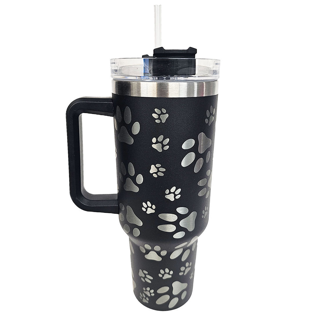 Paw Print Tumbler 40oz With Handle