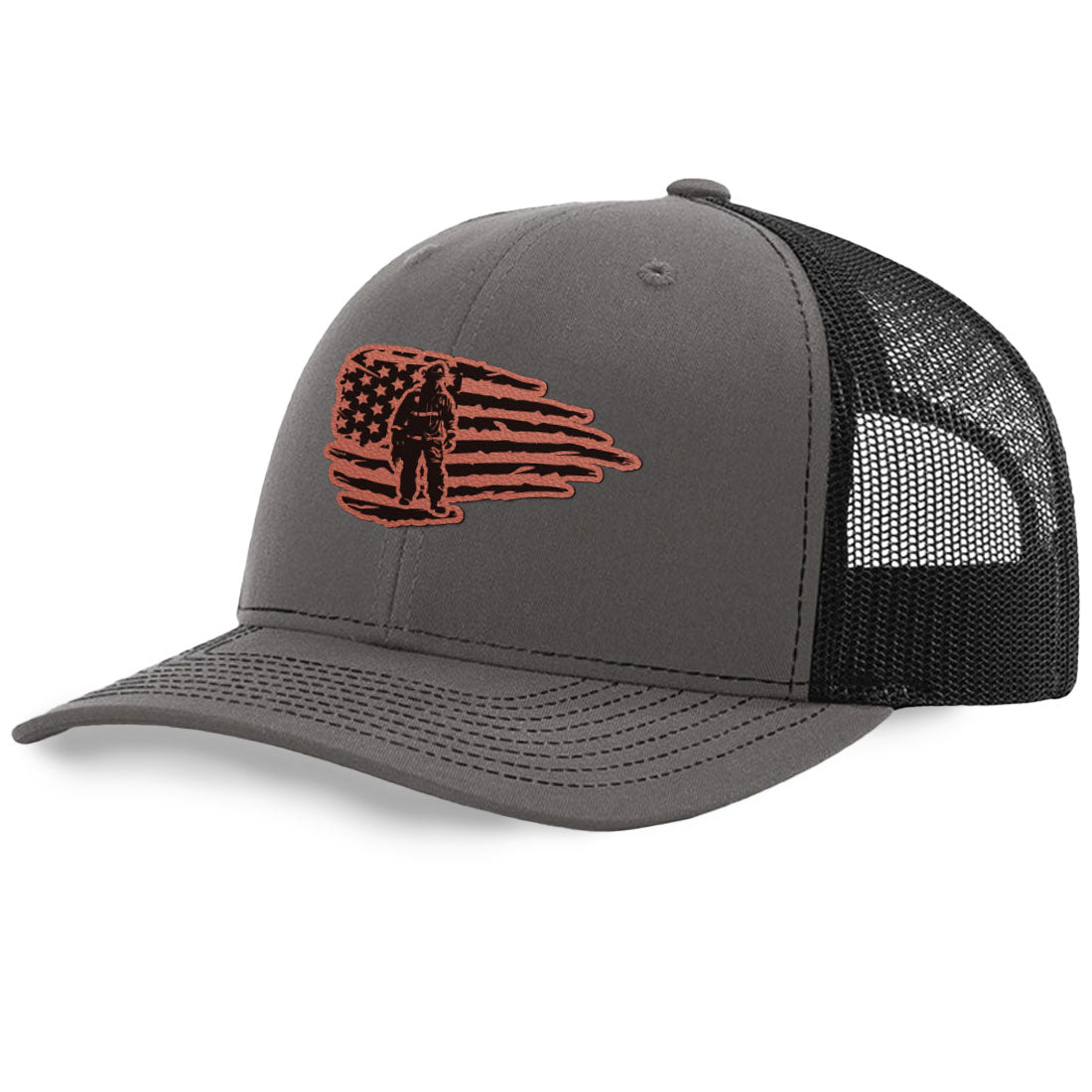 Fire Flag Trucker Hat | Richardson 112 Split Color