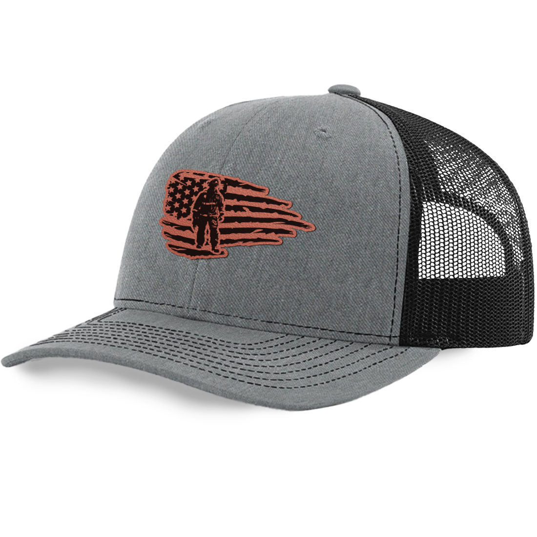 Fire Flag Trucker Hat | Richardson 112 Split Color