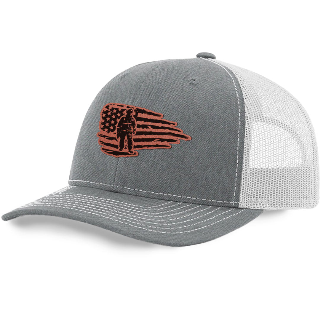 Fire Flag Trucker Hat | Richardson 112 Split Color