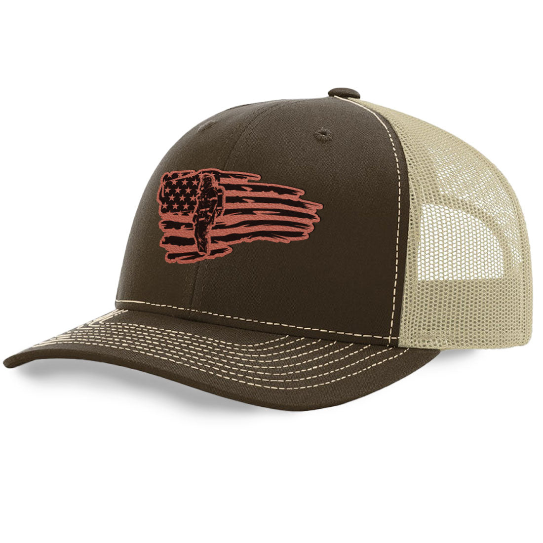 Fire Tank Flag Trucker Hat | Richardson 112 Split Color