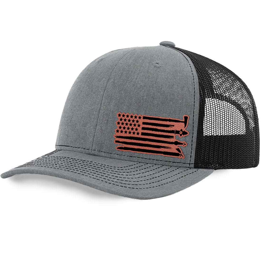 Fire Tools Flag Trucker Hat | Richardson 112 Split Color