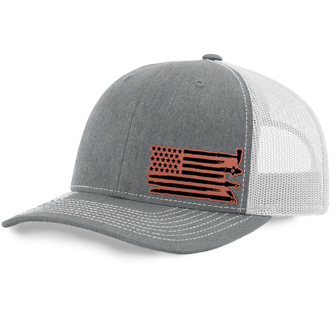 Fire Tools Flag Trucker Hat | Richardson 112 Split Color