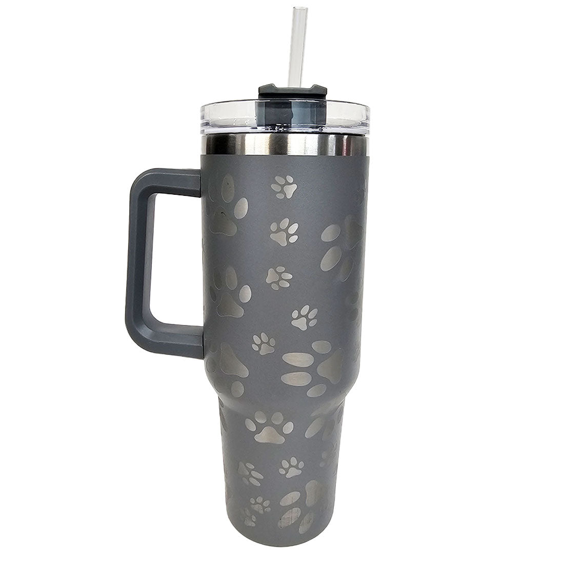 Paw Print Tumbler 40oz With Handle