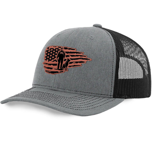 K9 Handler Flag Trucker Hat | Richardson 112 Split Color