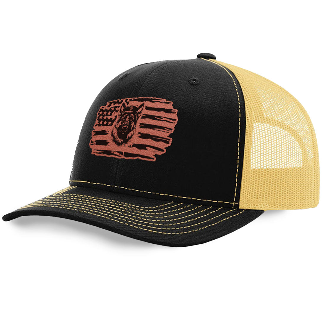 K9 Profile Flag Trucker Hat | Richardson 112 Split Color