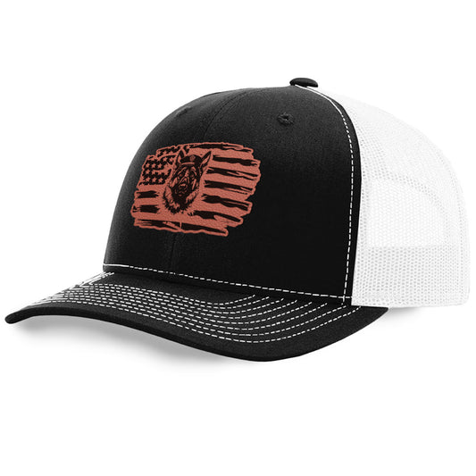 K9 Profile Flag Trucker Hat | Richardson 112 Split Color