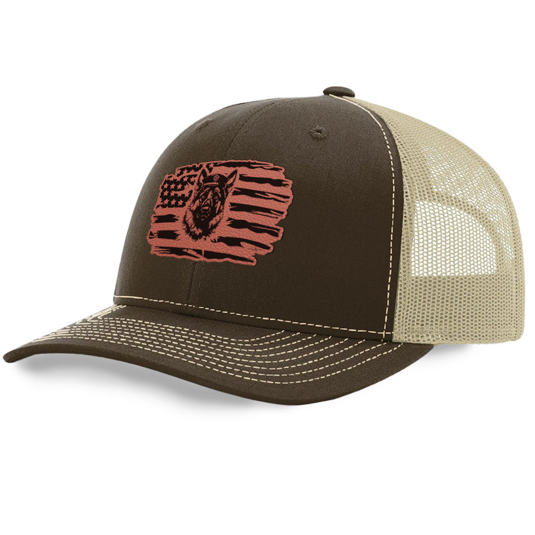 K9 Profile Flag Trucker Hat | Richardson 112 Split Color