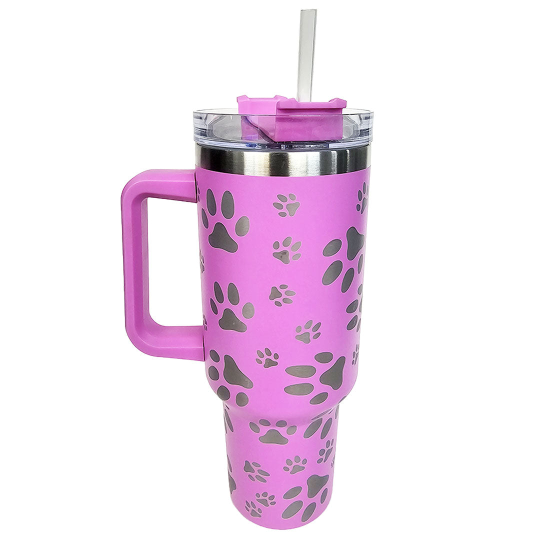 Paw Print Tumbler 40oz With Handle