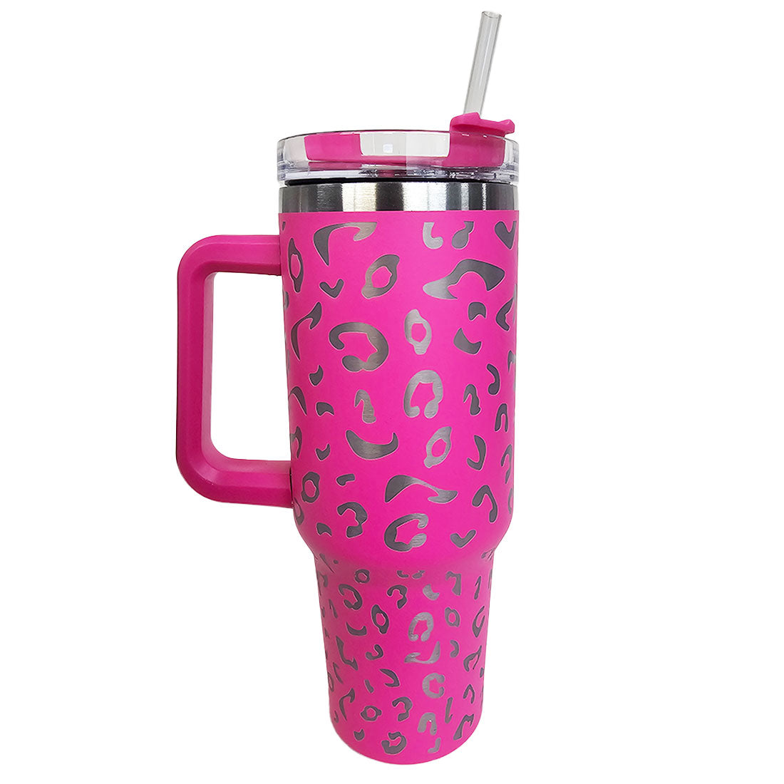 Leopard Print Tumbler 40oz With Handle