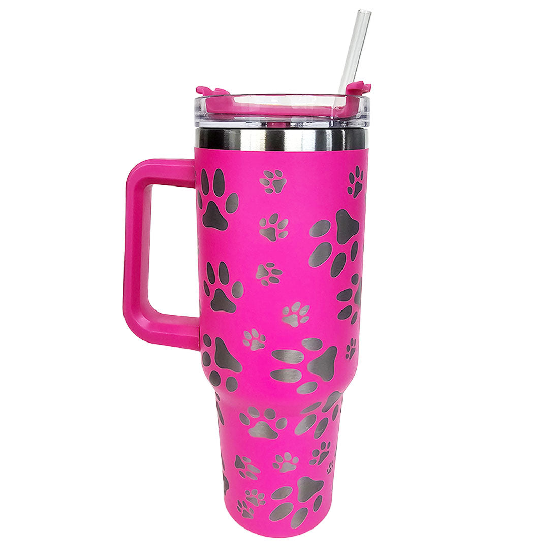 Paw Print Tumbler 40oz With Handle