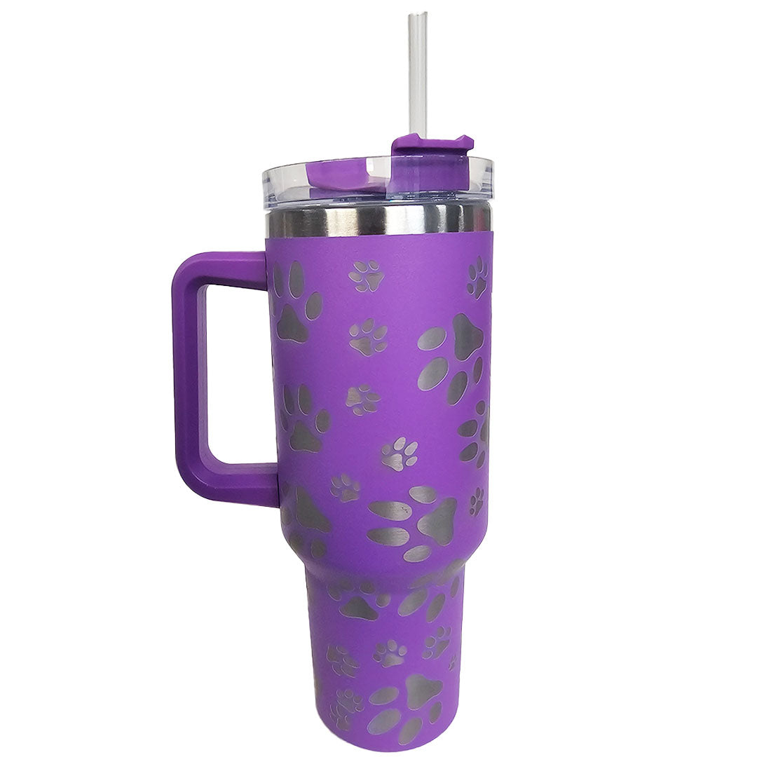 Paw Print Tumbler 40oz With Handle