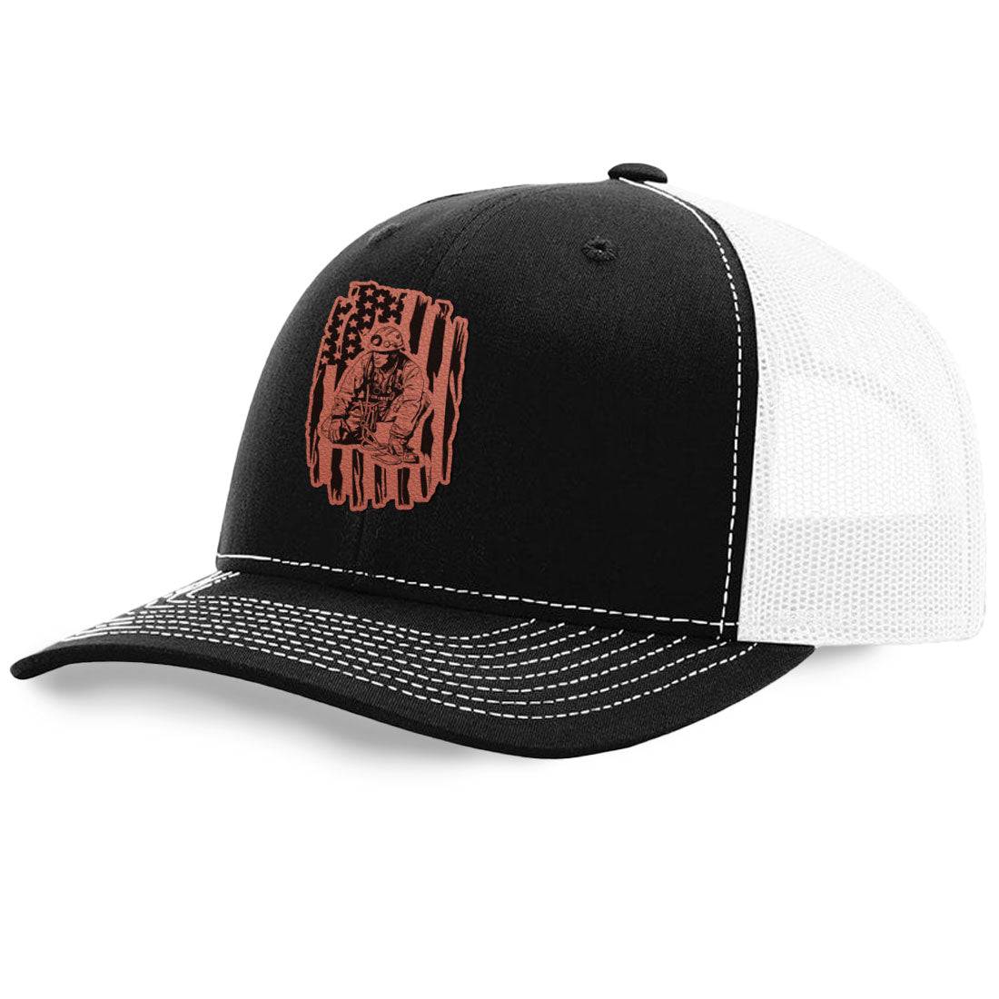 Rescue Flag Trucker Hat | Richardson 112 Split Color