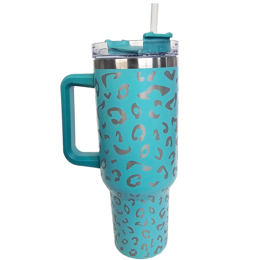 Leopard Print Tumbler 40oz With Handle