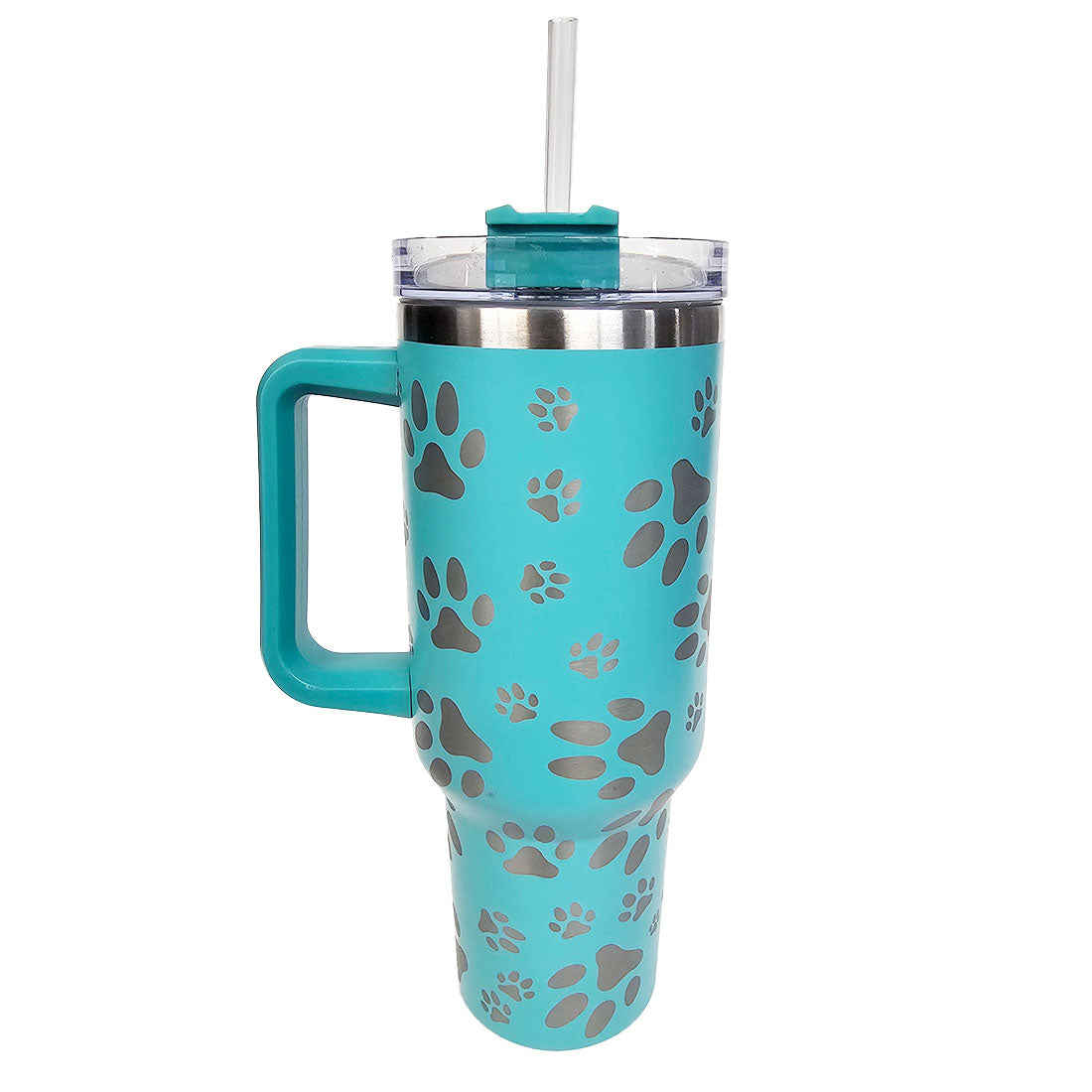 Paw Print Tumbler 40oz With Handle