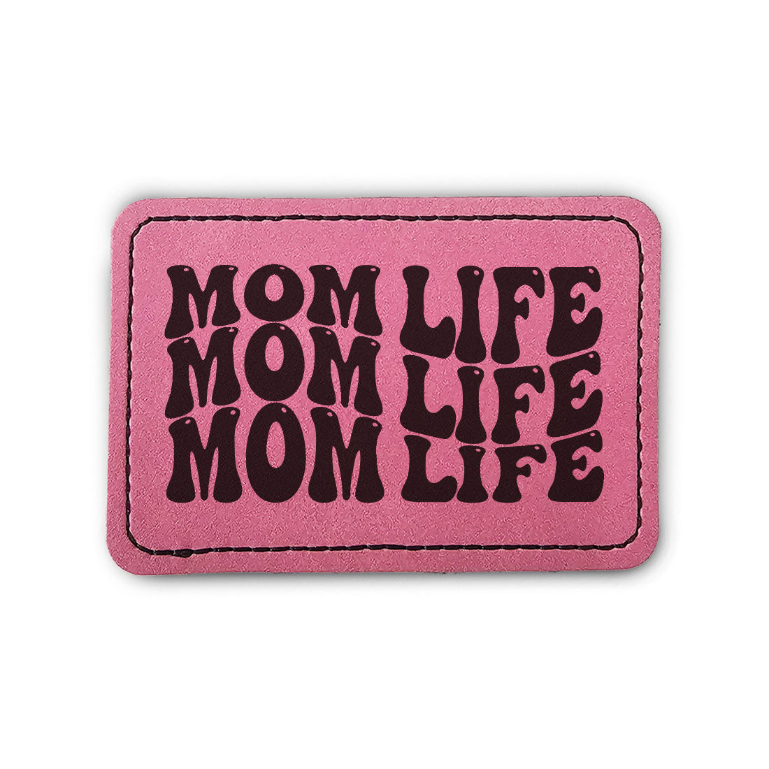 Wavy Mom Life Leather Patch