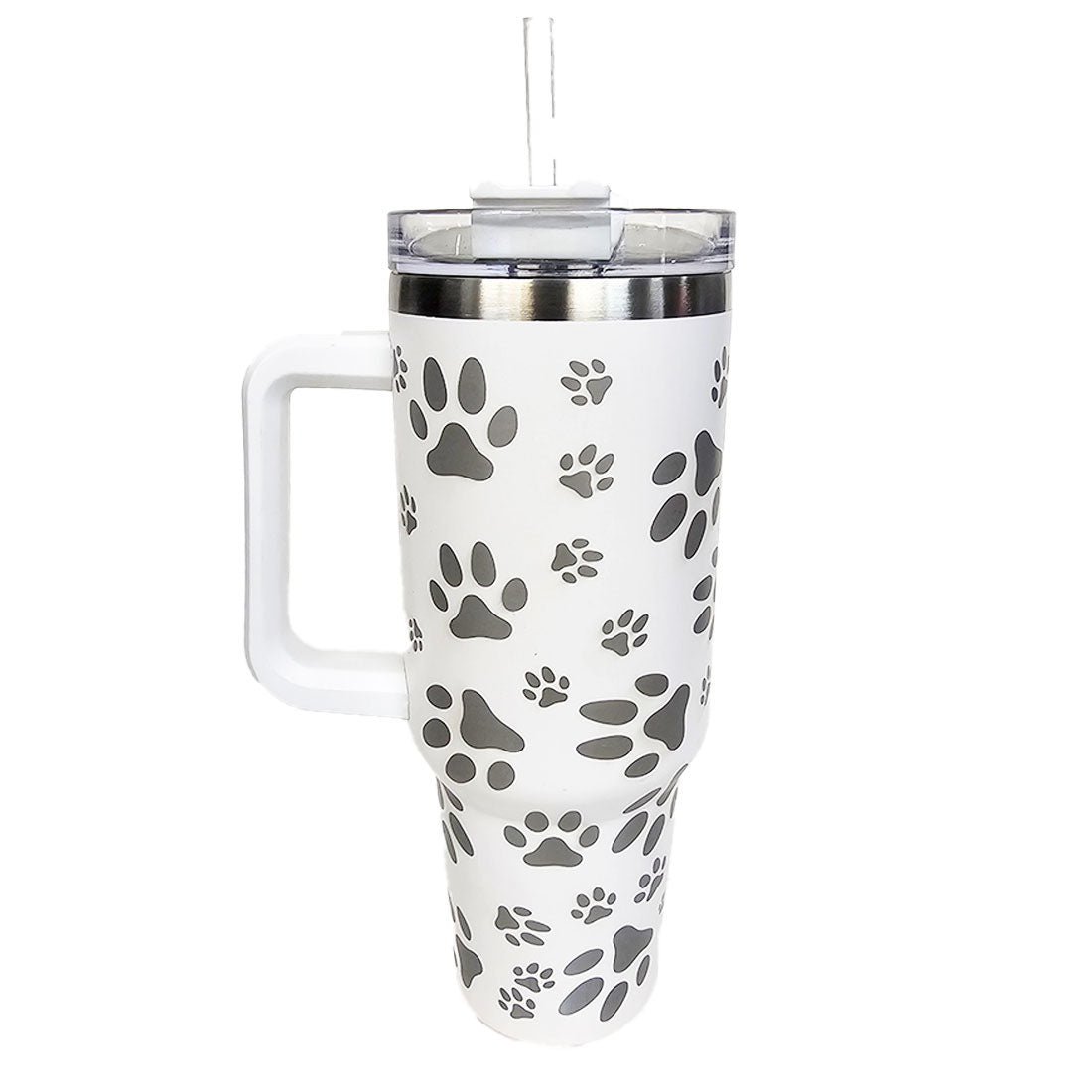 Paw Print Tumbler 40oz With Handle