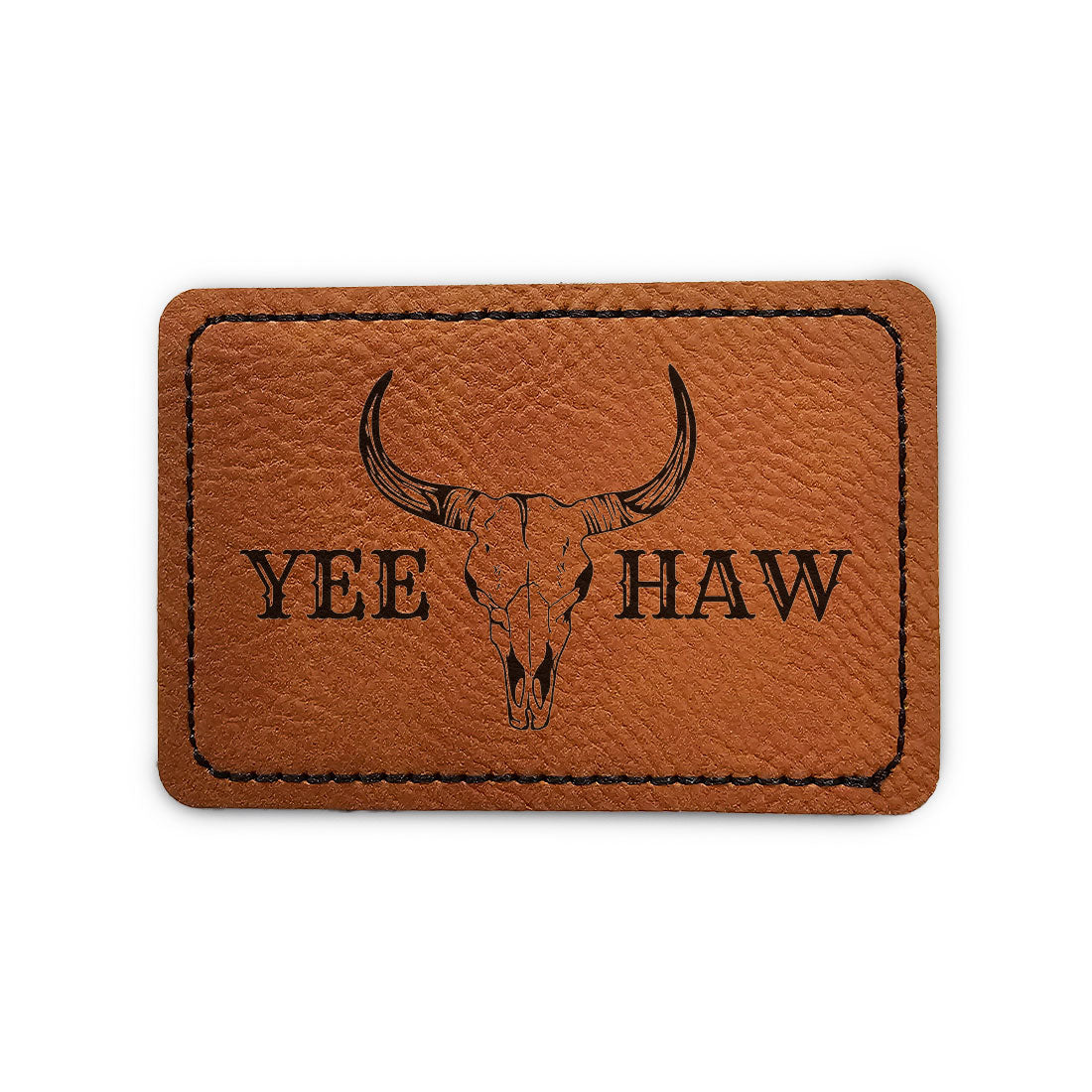 Yee Haw Skull Leather Patch